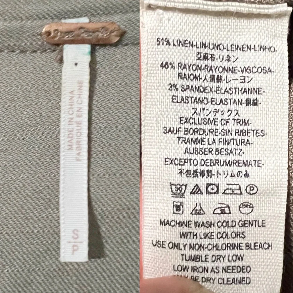 Free‎ People Raw Hem Femme Linen Waterfall Jacket
